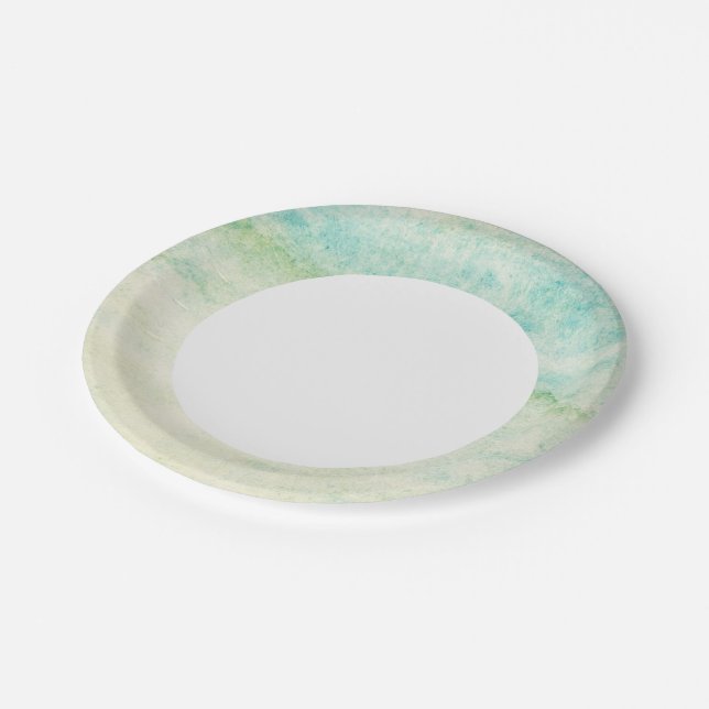 Abstract  watercolor background paper plates (Angled)