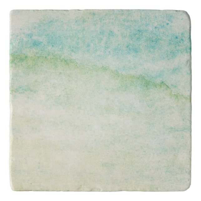 Abstract  watercolor background trivet (Front)