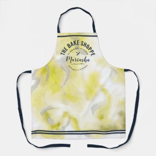 Abstract Watercolor Bake Shoppe Yellow Tie-Dye Apron