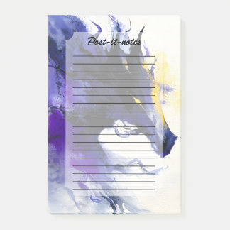 Abstract Watercolor Black Horse Portrait Post-it Notes