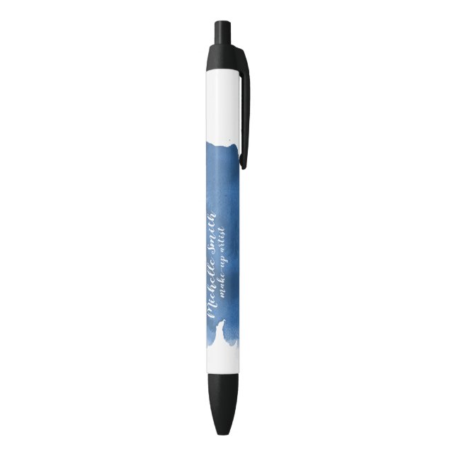 Abstract watercolor blue color splash brush stroke pen (Bottom (Vertical))