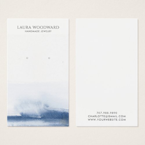 Abstract Watercolor Blue Earring Display Cards