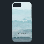 Abstract watercolor blue sea iPhone 8/7 case<br><div class="desc">A beautiful abstract watercolor sea landscape. A blue palette reminiscing of the beach and the ocean.</div>