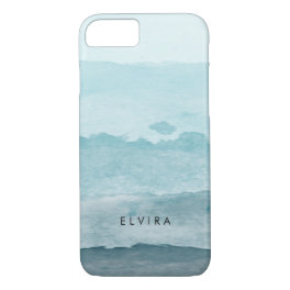 Abstract watercolor blue sea iPhone 8/7 case