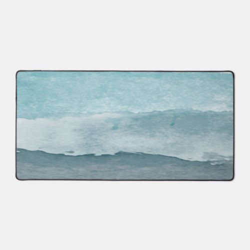 Abstract watercolor blue sea desk mat