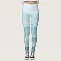 Pastel Rainbow Waves Leggings, Zazzle