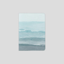 Abstract watercolor blue sea passport holder