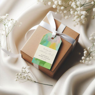 Abstract Watercolor Bridal Shower Custom Thank You Gift Tags