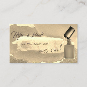 Abstract Watercolor Brush Strke Referral Card