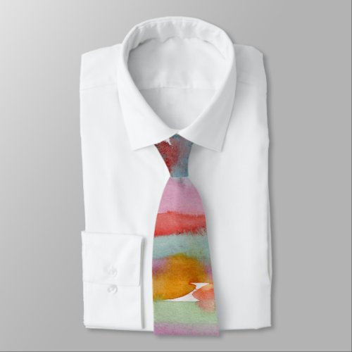 Abstract Watercolor Brushstroke Neck Tie