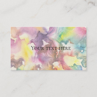 Abstract Watercolor Business Card