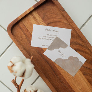 Abstract Watercolor Business Card in Pearl