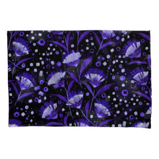 Abstract Watercolor Carnation Flowers Pattern Pillow Case