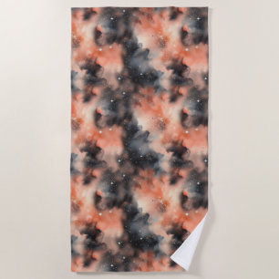 Abstract Watercolor Celestial Symphony Beach Towel
