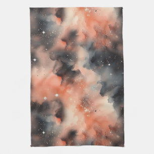 Abstract Watercolor Celestial Symphony Kitchen Towel