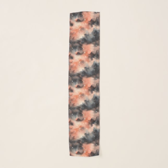 Abstract Watercolor Celestial Symphony Scarf (Front)