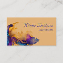 Abstract watercolor colorful and golden ink