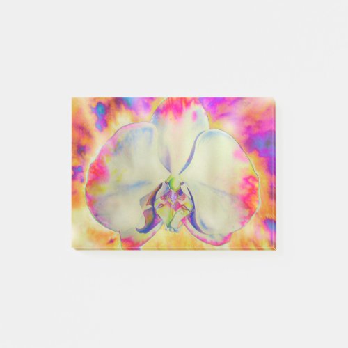 Abstract watercolor colorful orchid  post_it notes