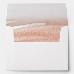 Abstract Watercolor Coral Terracotta Envelope