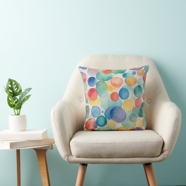 Abstract watercolor cushion (Chair)