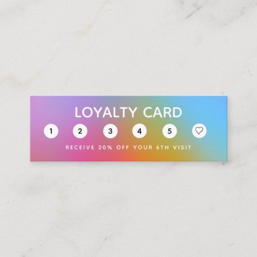 Abstract Watercolor Discount Loyalty Card