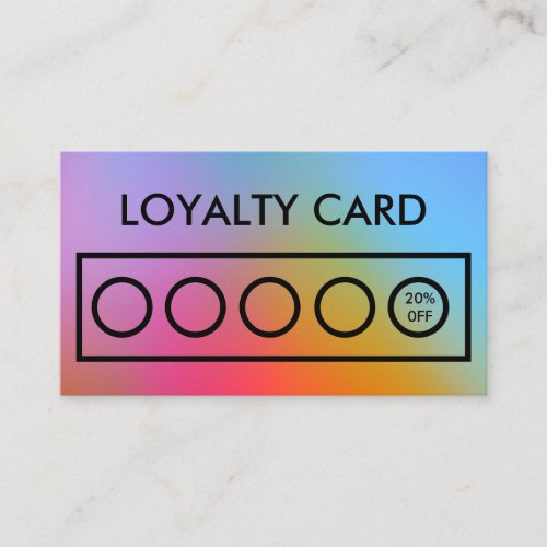 Abstract Watercolor Discount Loyalty Card