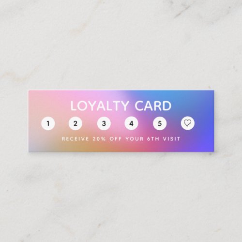 Abstract Watercolor Discount Loyalty Card