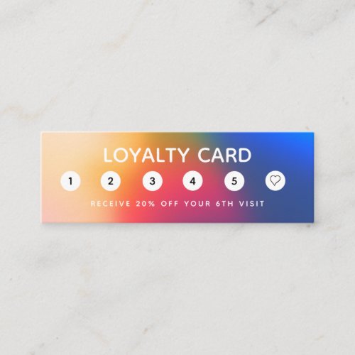 Abstract Watercolor Discount Loyalty Card