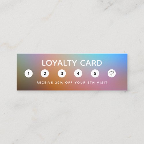 Abstract Watercolor Discount Loyalty Card