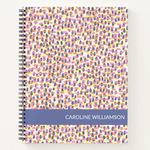 Abstract Watercolor Dots and Spots Personalized  Notebook