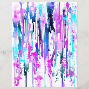 Abstract Watercolor Drips Scrapbook Paper