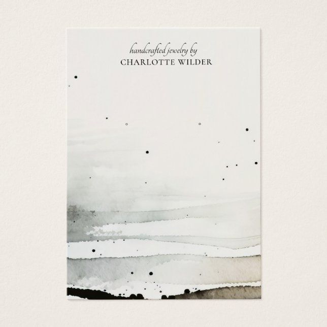 Abstract Watercolor Earring Jewelry Display Cards (Front)