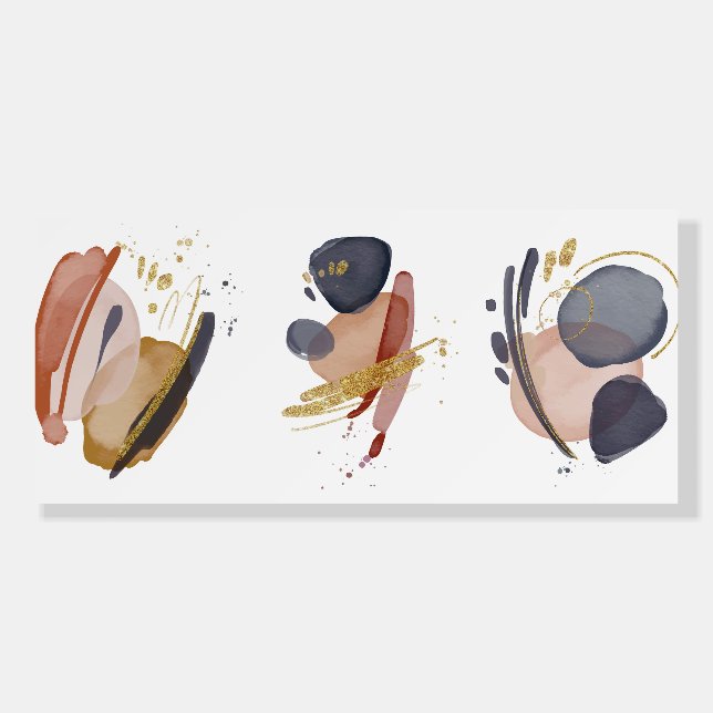 Abstract watercolor elements foam board (Front)
