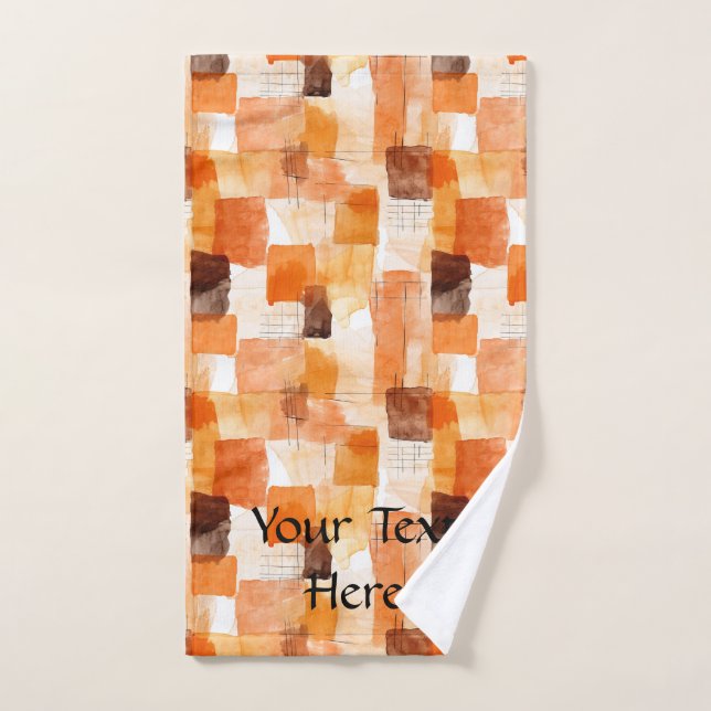 Abstract Watercolor, Fall Palette  Hand Towel (Hand Towel)