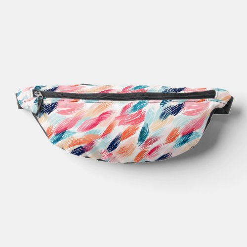 Abstract Watercolor Feathers Fanny Pack