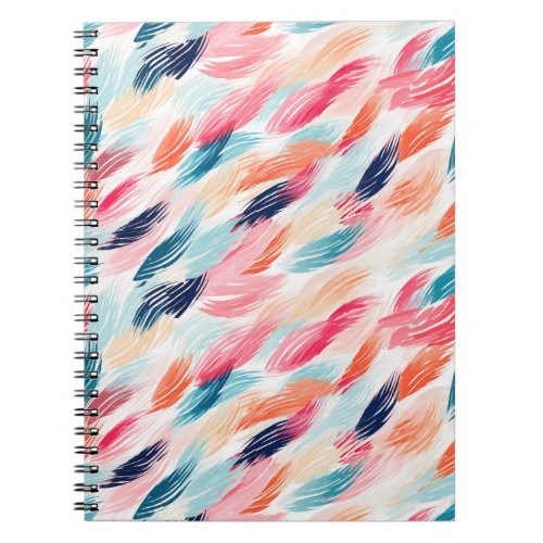 Abstract Watercolor Feathers Notebook