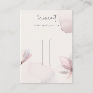 Abstract Watercolor Floral Blush Hair Clip Holder Business Card