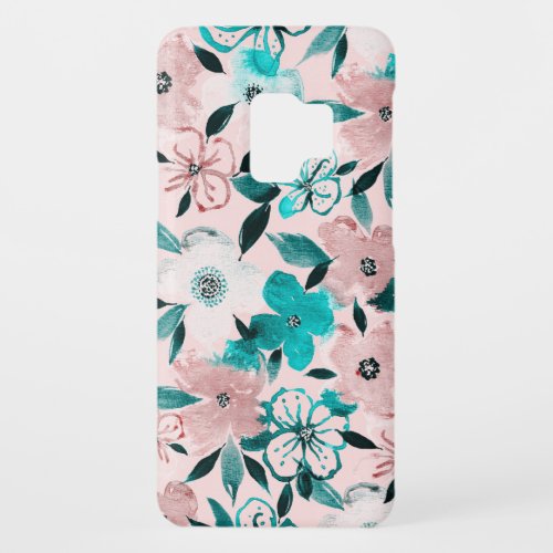 Abstract watercolor florals repeating pattern Case_Mate samsung galaxy s9 case