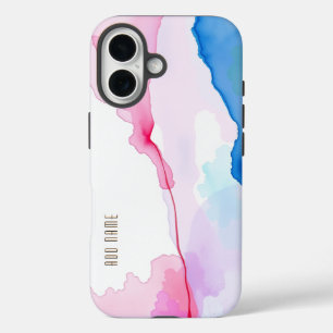 Abstract Watercolor Flow iPhone 16 Case