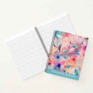 Abstract Watercolor Flowers Custom