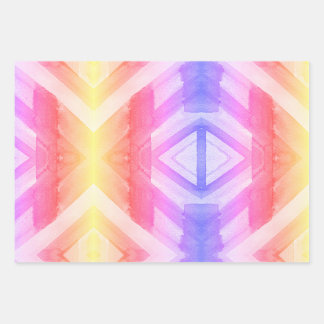 Abstract Watercolor Geometric Background Wrapping Paper Sheets