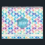 Abstract Watercolor Geometric One Photo Per Month Calendar<br><div class="desc">Create your own colorful photo calendar with this easy-to-upload template featuring one picture per month with a watercolor geometric triangle pattern background. Change the font style, color or size of the year and title on the cover in EDIT. This modern, colorful design works well for home, office and school for...</div>