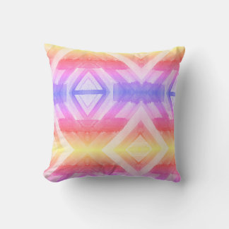 Abstract Watercolor Geometric patterns Throw Pillow