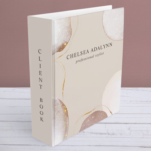 Custom Binders And Folders 9 Abstract Watercolor Glittering Luxury Elegant Gold 3 Ring Binder