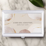 Abstract Watercolor Glittering Luxury Elegant Gold Business Card Case<br><div class="desc">Abstract Watercolor Glittering Luxury Elegant Gold Business Card Case. This design features abstract watercolor shapes with glittering gold and rose gold accents that seemingly shimmer. Perfect for a feminine business look for hair stylists,  makeup artist,  cosmetologist,  and more!</div>