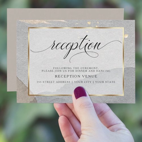 Abstract Watercolor Granite  Invitation