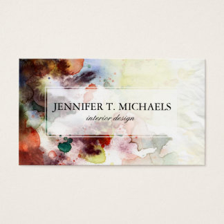 Abstract watercolor grunge texture with paint business card