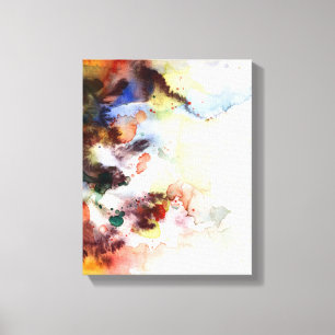 Abstract watercolor grunge texture with paint canvas print