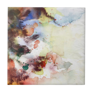 Abstract watercolor grunge texture with paint ceramic tile