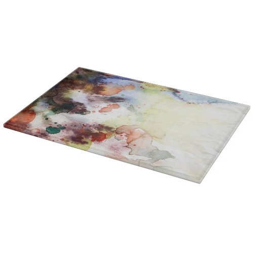 Abstract watercolor grunge texture with paint cutting board